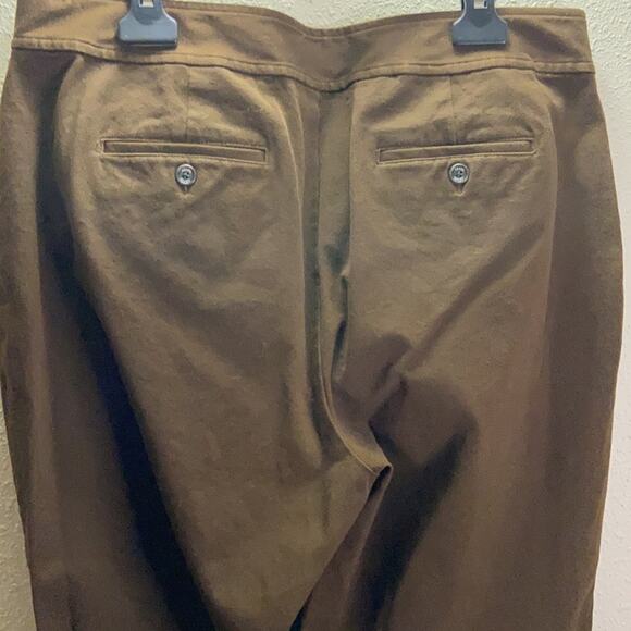 Chaps Women Brown Office/Work Cotton Blend Pants Size 16W - Picture 5 of 5